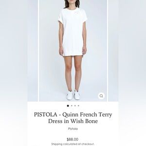 Pistola Quinn French Terry Dress in Wish Bone EUC XS